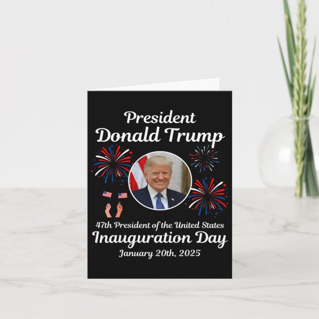 Tarjeta Día de Inauguración de Donald Trump 2025 47º presi (Anverso)