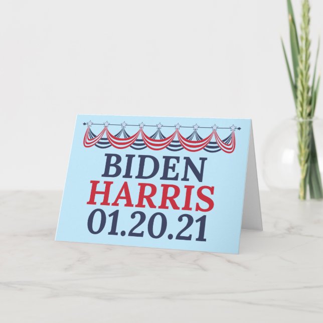Tarjeta Día de Inauguración de Joe Biden Kamala Harris (Anverso)