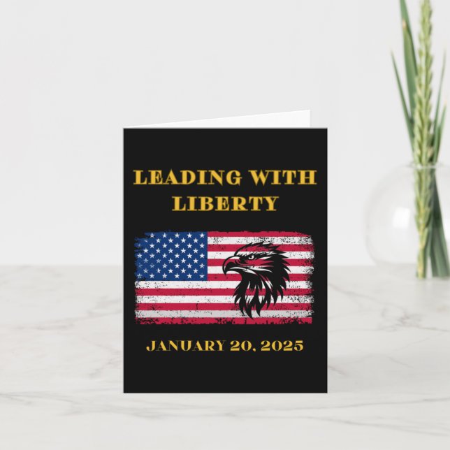 Tarjeta Día de Inauguración de la Libertad Enero (Anverso)