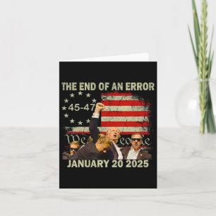 Tarjeta Día De Inauguración De Trump 2025 Fin De Un Error 