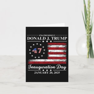 Tarjeta Día de Inauguración de Trump 2025 Memorabilia Band