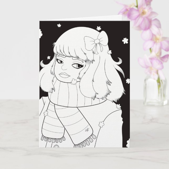 Tarjeta Día de Invierno (Orquídea)