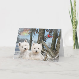 Tarjeta Día de invierno del West Highland Terrier