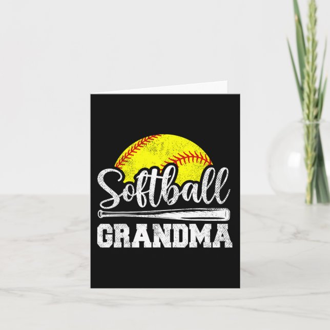 Tarjeta Día de Juego de la Abuela Jugadora de Softbol Madr (Anverso)