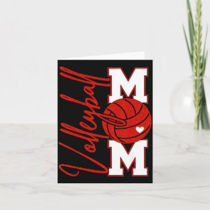 Tarjeta Día de juego de mamá de voleibol Srts Familia de v