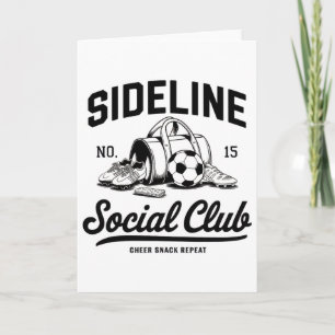Tarjeta Día de juego de mamá fútbol club social banda late