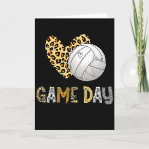 Tarjeta Día de juego de voleibol decolorado vibraciones ma