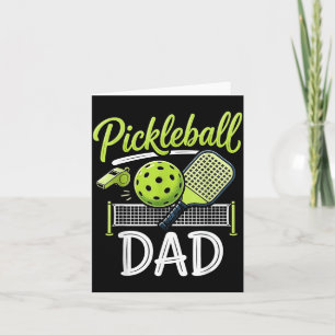 Tarjeta Día de juego deportivo familiar de pickleball para