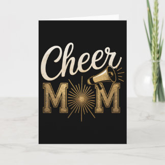 Tarjeta Día de juego Mamá porrista animadora Cheer Gold D