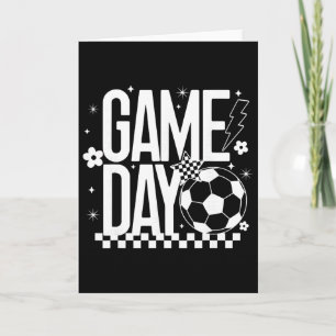 Tarjeta Día de Juego Temporada de Fútbol Mamá Retro Cuadra