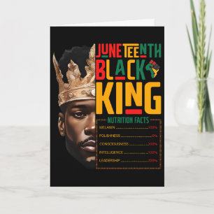 Tarjeta Día de Juneteenth Orgullo del Rey Negro Africano F