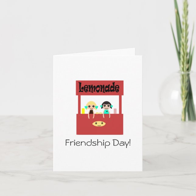Tarjeta Día de la Amistad: Soporte de lemonade (Anverso)