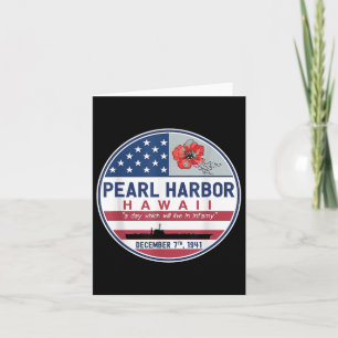 Tarjeta Día de la Bandera de Pearl Harbor Memorial Hawaii