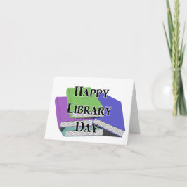Tarjeta Día de la biblioteca feliz