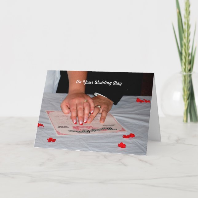 Tarjeta Día de la boda (Anverso)