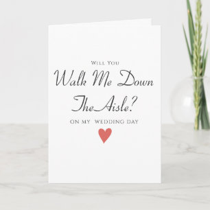 Tarjeta ¿Día De La Boda Camina Por El Aisle?