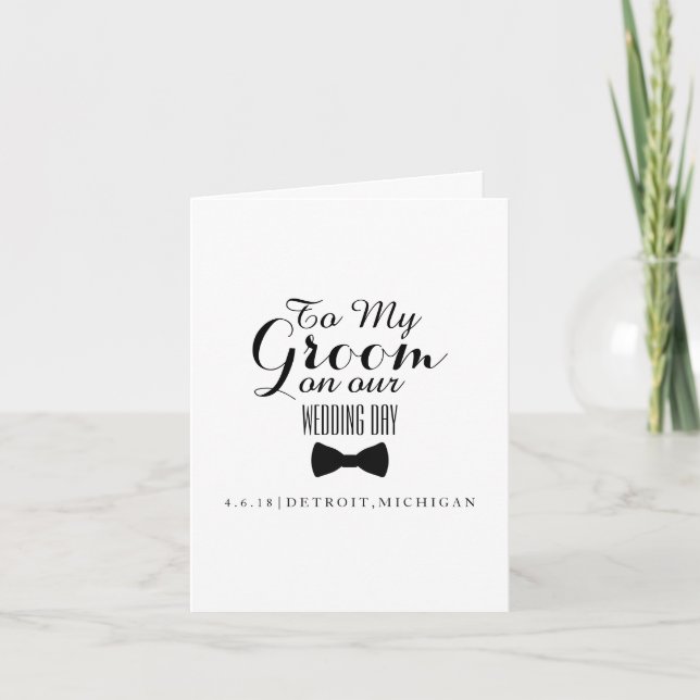Tarjeta | Día de la boda contigo (Anverso)