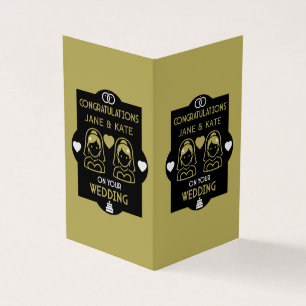 Tarjeta Día de la boda de Chicas homosexuales