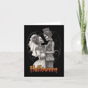 Tarjeta Día De La Boda De Halloween En Octubre - Novia Y G