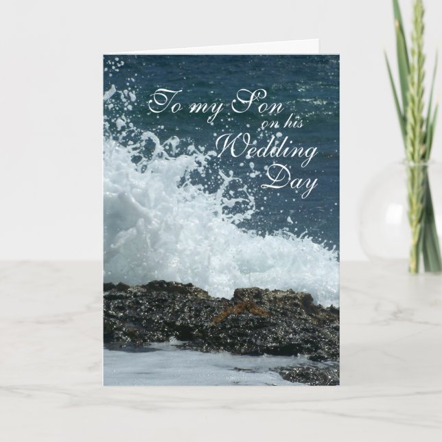 Tarjeta Día de la boda de hijos (Anverso)