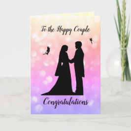 Tarjeta Día de la Boda Diseño de espuma de hadas