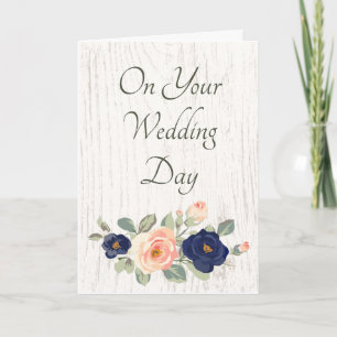 Tarjeta Día de la Boda Felicitaciones Floral Rústica