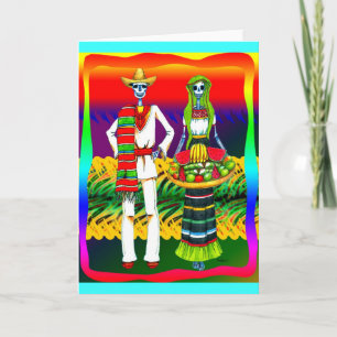 Tarjeta Día De La Celebración De Los Muertos