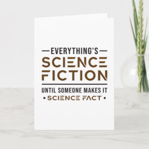 Tarjeta Día de la ciencia de ficción espacial Regalo alien
