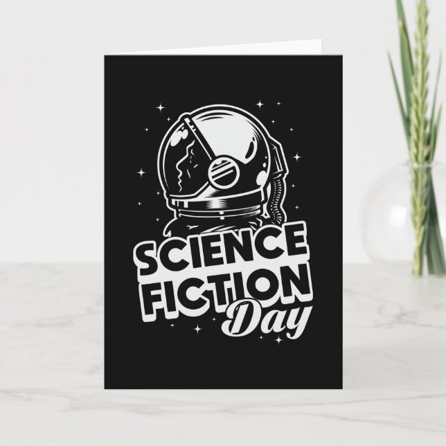 Tarjeta Día de la ciencia ficción espacial Regalo de extra (Anverso)
