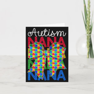 Tarjeta Día de la conciencia sobre el autismo nana coquett
