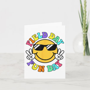 Tarjeta Día de la diversión de campo Sonrisa Cara de maest