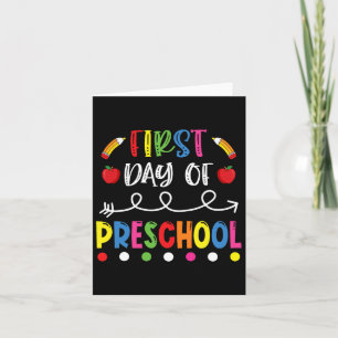 Tarjeta Día De La Educación Preescolar De Vuelta A Los Est
