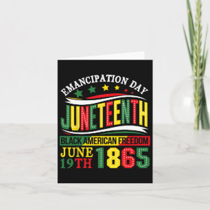 Tarjeta Día de la Emancipación Diecinueve de África 1865 L
