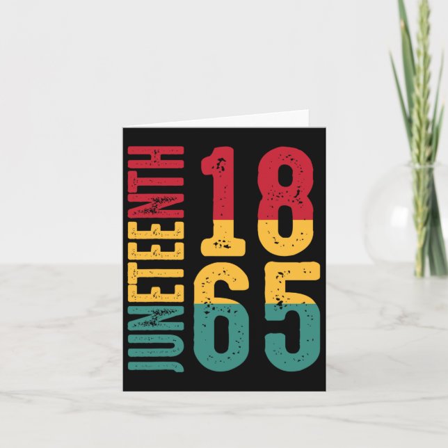 Tarjeta Día de la Emancipación Es Genial Con 1865 Juneteen (Anverso)