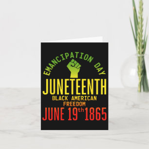 Tarjeta Día de la Emancipación Juneteenth Africano 1865 Li