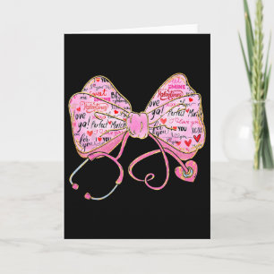 Tarjeta Día de la Enfermera San Valentín 2025 Coquette Laz