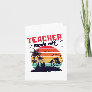 Tarjeta Día De La Escuela De Maestros Modo Fuera De Maestr