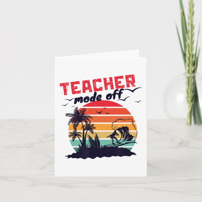 Tarjeta Día De La Escuela De Maestros Modo Fuera De Maestr (Anverso)