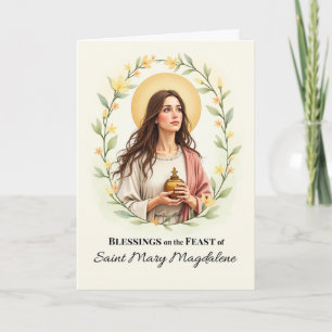 Tarjeta Día de la Festividad de Santa María Magdalena, cor