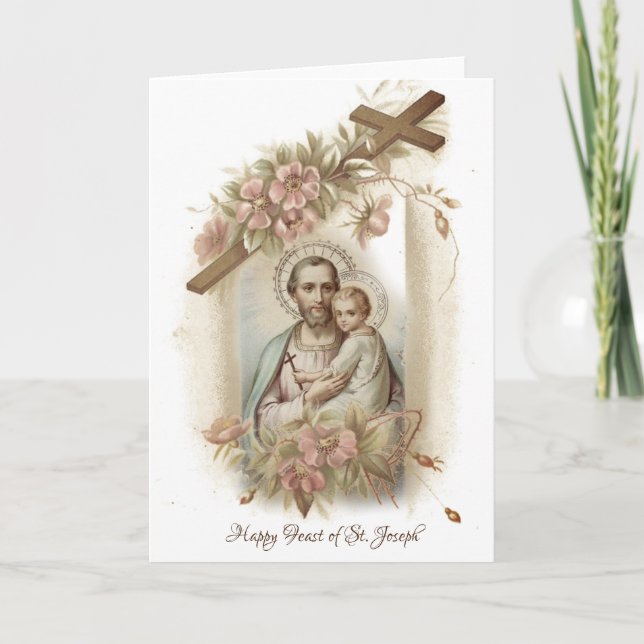 Tarjeta Día de la Fiesta de Jesús del Niño de San José (Anverso)