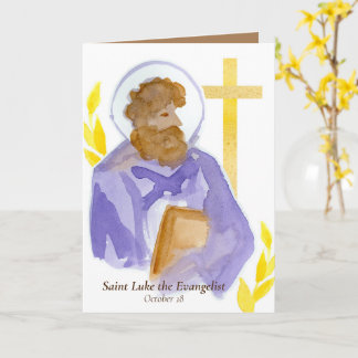 Tarjeta Día de la Fiesta de San Lucas 18 de octubre Católi