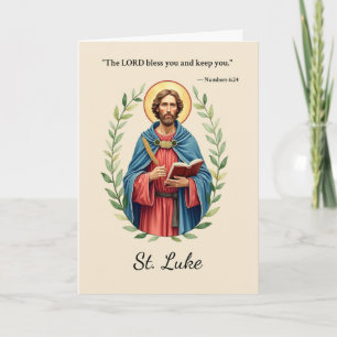 Tarjeta Día de la Fiesta de San Lucas Bendiciones de Dios 