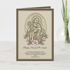 Tarjeta Día de la Fiesta Floral del Niño Jesús de San José