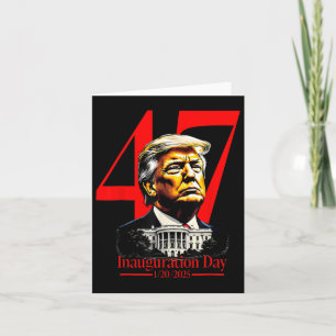 Tarjeta Día de la Inauguración 2025 Donald Trump 47° presi