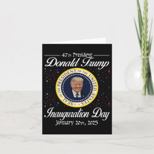 Tarjeta Día de la inauguración de Donald Trump 2025 47º pr