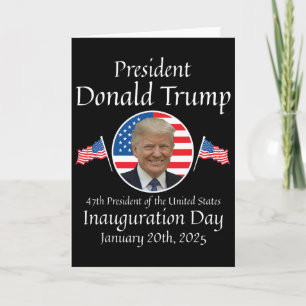 Tarjeta Día de la inauguración de Donald Trump 2025 47º Pr