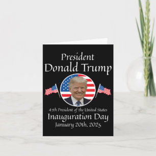 Tarjeta Día de la inauguración de Donald Trump 2025 47º Pr