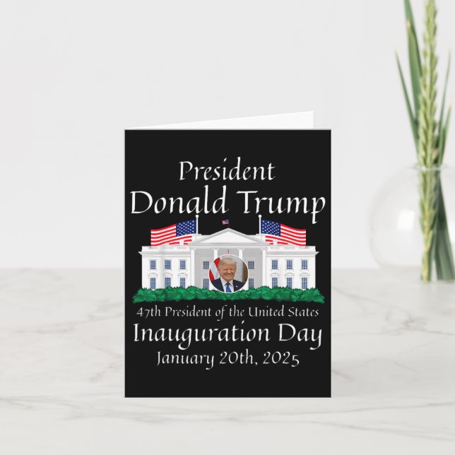 Tarjeta Día de la inauguración de Donald Trump 2025 47º Pr (Anverso)