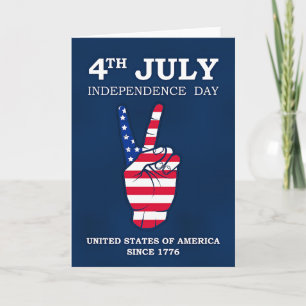 Tarjeta Día de la Independencia, 4 de julio,