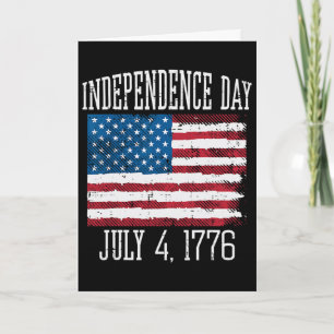 Tarjeta Día de la Independencia 4 de Julio 1776 4 de Julio
